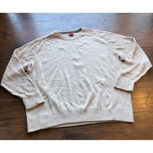Levi's Sweater Mens XXL Beige Crewneck Knit Pullover Casual Minimalist Preppy 2X